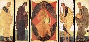 unknow artist Andrei Rublev and Assistants,Deisis,Christ in Majesty Among the Cherubins oil on canvas